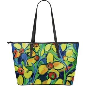 Colorful Leather Tote Bag