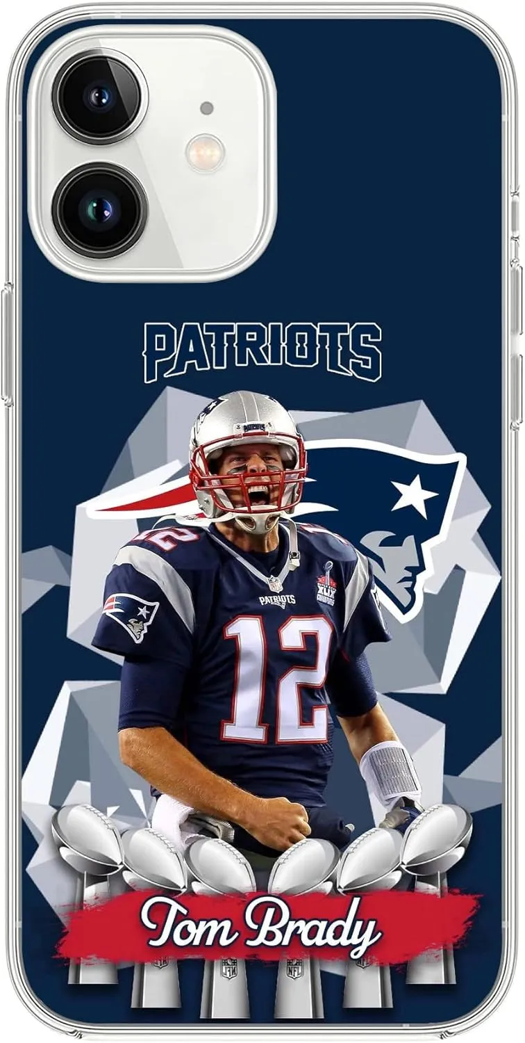 Cool Compatible with iPhone 11 Case, Full Body Protection Slim Fit Soft TPU Phone Clear Case Cover for Men Women(New-England-Brady-2)
