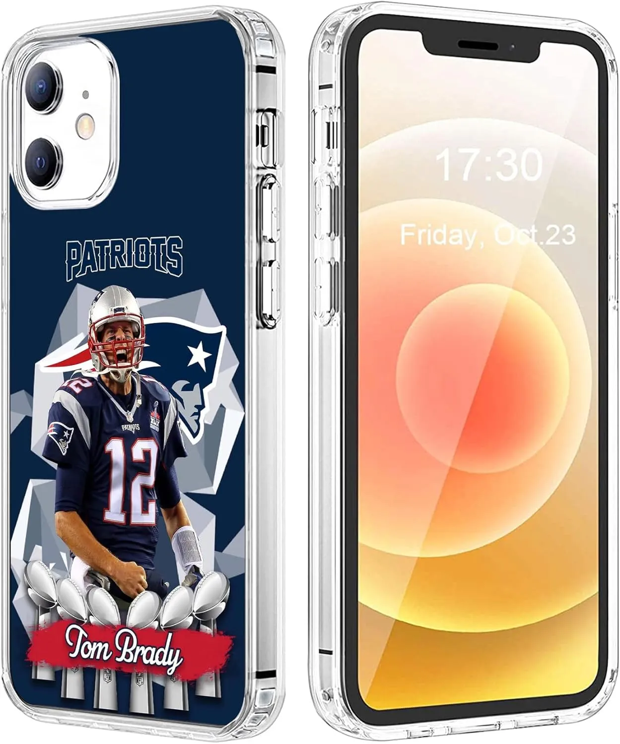 Cool Compatible with iPhone 11 Case, Full Body Protection Slim Fit Soft TPU Phone Clear Case Cover for Men Women(New-England-Brady-2)