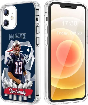 Cool Compatible with iPhone 11 Case, Full Body Protection Slim Fit Soft TPU Phone Clear Case Cover for Men Women(New-England-Brady-2)