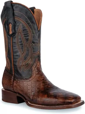 CORRAL MEN'S HONEY/BLACK ALLIGATOR EMBROIDERY WIDE SQ TOE, CORRAL 43.8 X 34.8 X 11.0 SOLE,ALLIGATOR LEATHER, WESTERN BOOT, A4495