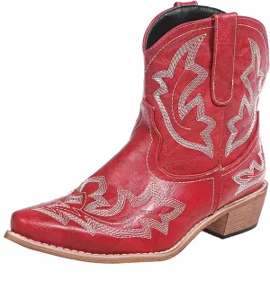 Cowboy Boots for Women Ankle Cowgirl Western Booties Stitched Embroidered Pointed Toe Classic Short Boots