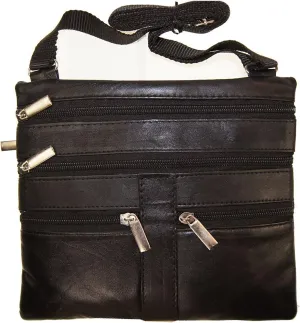 Cross Body Bag Adjustable Strap, Leather, Black