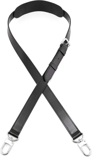 Cross Body Replacement Strap for Keep All 45 50 55 Speedy 35 40 Black with Silvver hardware