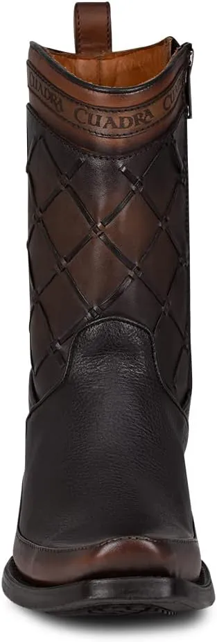 Cuadra Men's Boot in Bovine Leather with Zipper Black