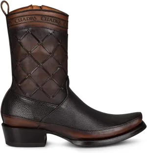Cuadra Men's Boot in Bovine Leather with Zipper Black