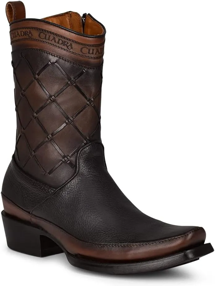 Cuadra Men's Boot in Bovine Leather with Zipper Black
