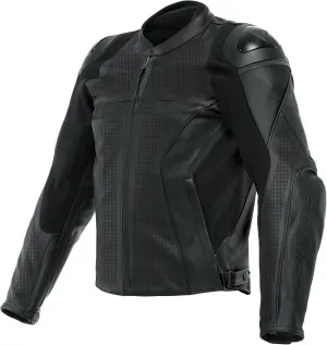 Dainese Racing 4 Leather Jacket Perforated Black/Black/Black Size - 52