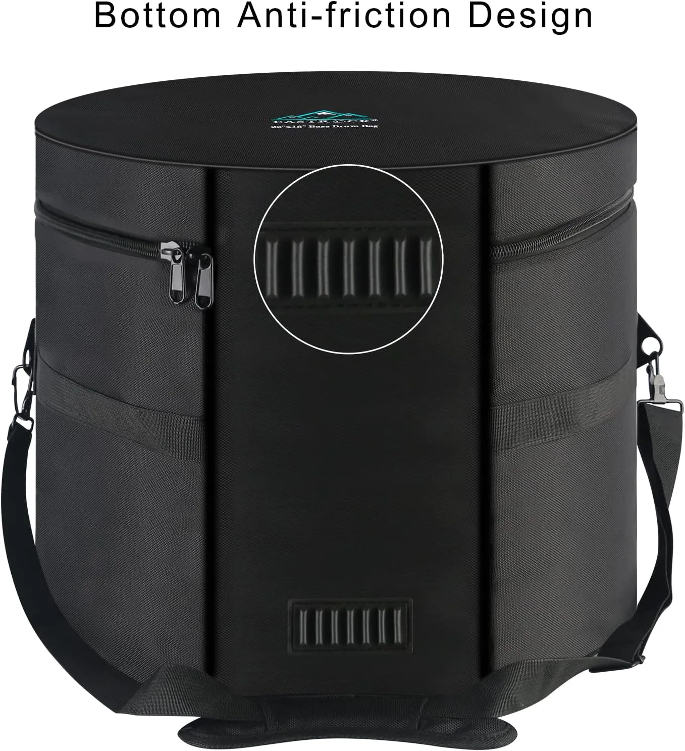 EASTROCK 22" x16" Bass Drum Bag, Bass Drum Cases 15 mm Thick Padding for Your Drum Protection (22 * 16" Bass)