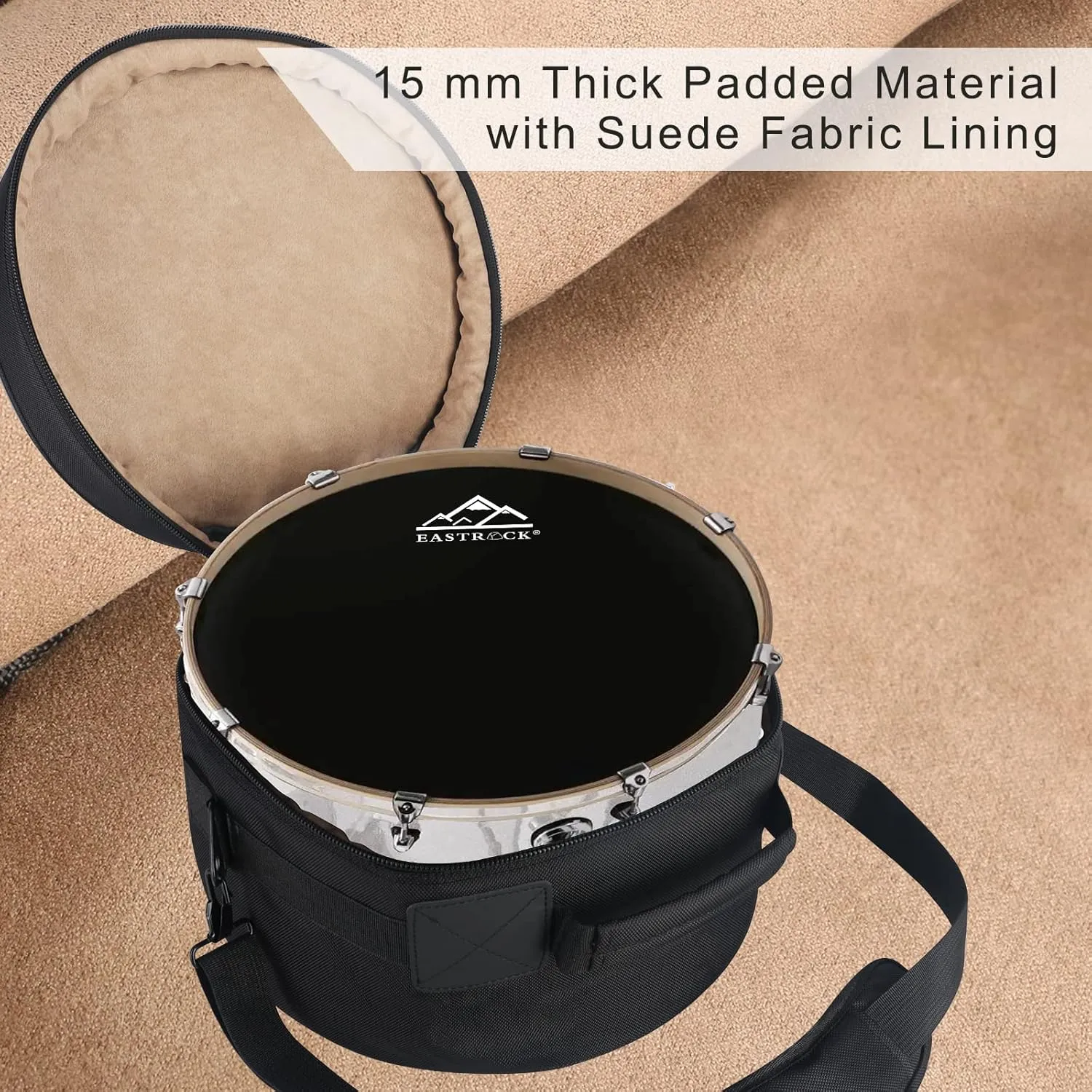 EASTROCK 22" x18" Bass Drum Bag, Bass Drum Cases 15 mm Thick Padding for Your Drum Protection (22 * 18" Bass)