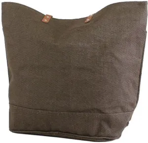 Eco Friendly Sustainable Jute Zip Tote Bag With Leather Handles, Jute Burlap Tote Bag For Beach, Picnic, Casual Fashion