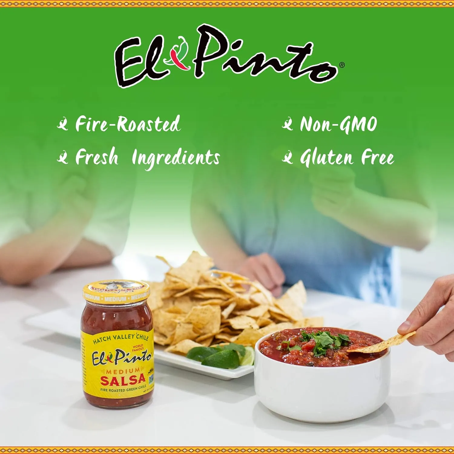 El Pinto Medium Salsa, 16 Ounce (Pack of 6)
