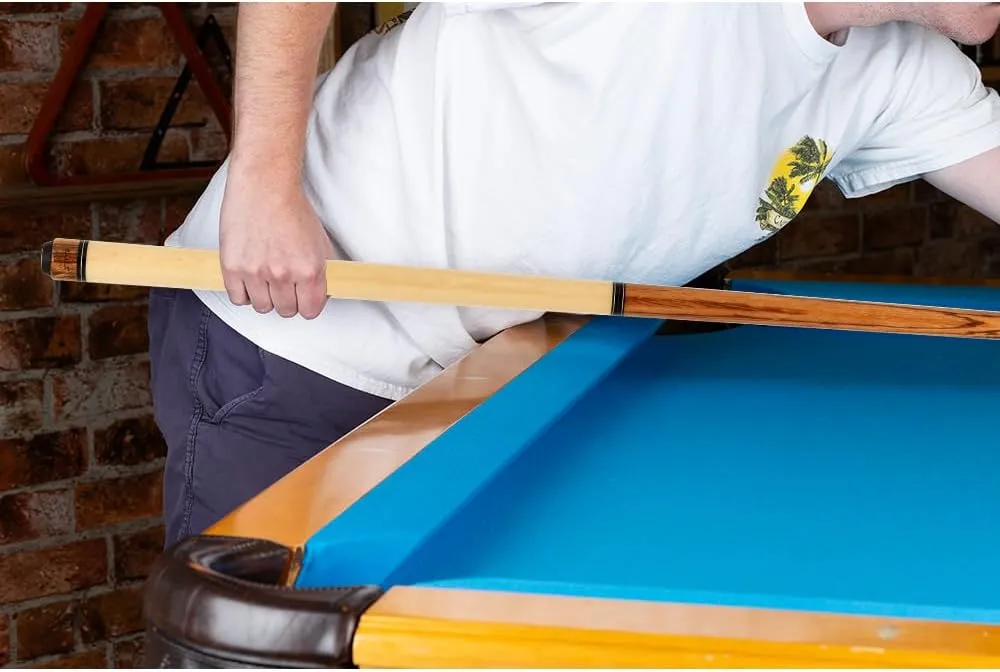 Elite ELBJZ Break/Jump Pool Cue - Natural Maple with Zebrawood Points