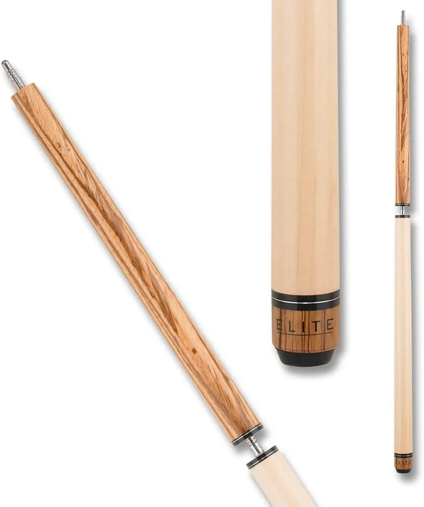 Elite ELBJZ Break/Jump Pool Cue - Natural Maple with Zebrawood Points