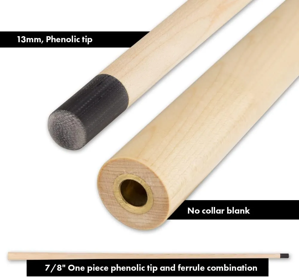 Elite ELBJZ Break/Jump Pool Cue - Natural Maple with Zebrawood Points