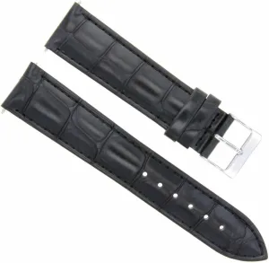 Ewatchparts 18mm Italian Leather Watch Band Strap Compatible With Ulysse Nardin 18/16mm Watch Black