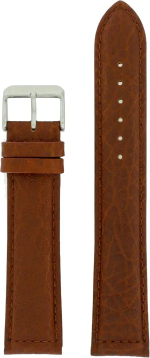 Extra Long Watch Band Genuine Leather Calfskin Light Brown 24 millimeters