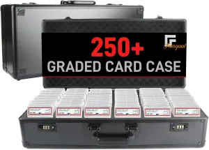 Fangool NEW 6 Row 250  Graded Card Case Psa Graded Card Storage Box Psa Slab Case for Graded Cards Cases for Sports Cards Storage Sports Card Case