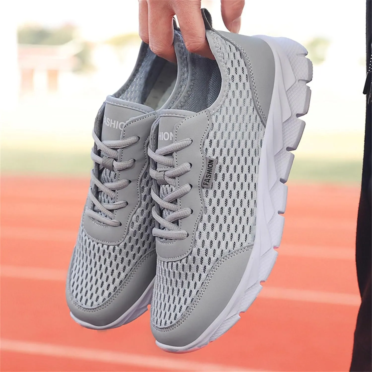 Fashion Summer Men Mesh Breathable Comfortable Lightweight Flat Soft Lace Mens Running Shoes Men's Athletic Sneaker New Men's
