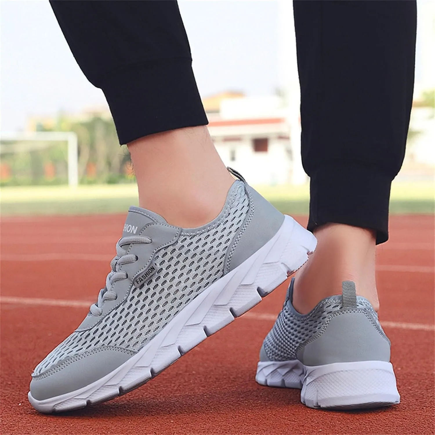 Fashion Summer Men Mesh Breathable Comfortable Lightweight Flat Soft Lace Mens Running Shoes Men's Athletic Sneaker New Men's