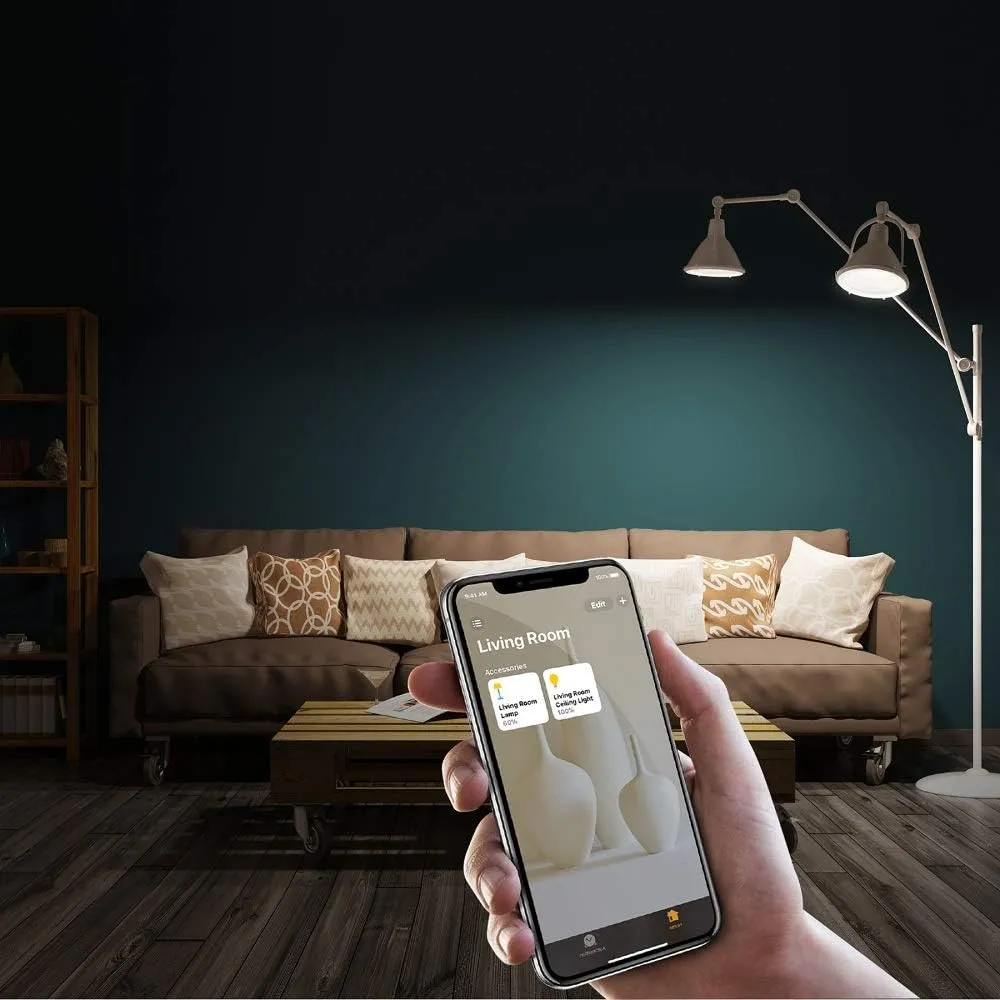 Feit Electric OM60/SW/HK 60W Equivalent A19 Smart, Works with Apple HomeKit and Siri Voice Control, No Hub Required LED Light Bulb, 4.4" H x 2.4" D, 2700K Soft White