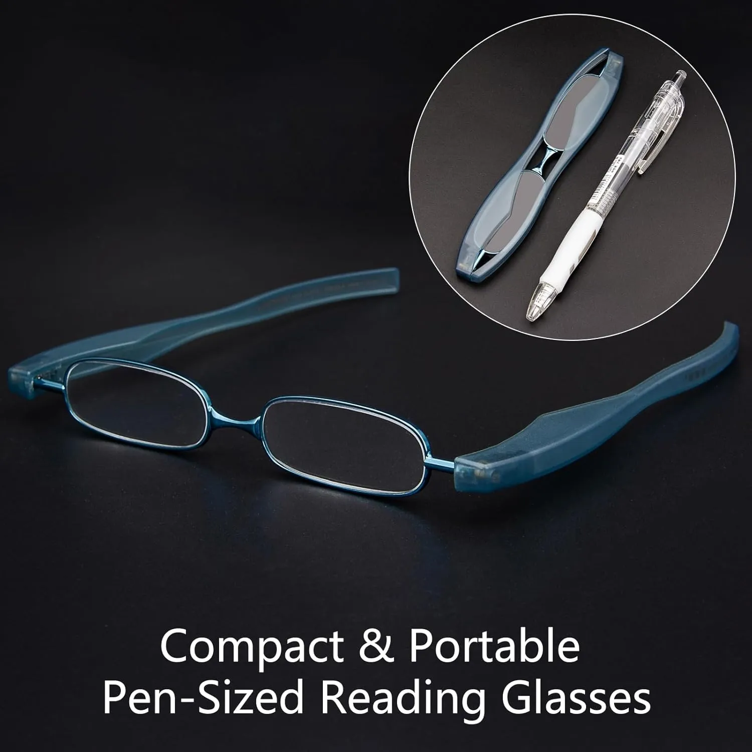 Folding Reading Glasses for Men & Women – Foldable, Compact, Thin, Portable, Small, Travel Mini Slim Pocket Optics