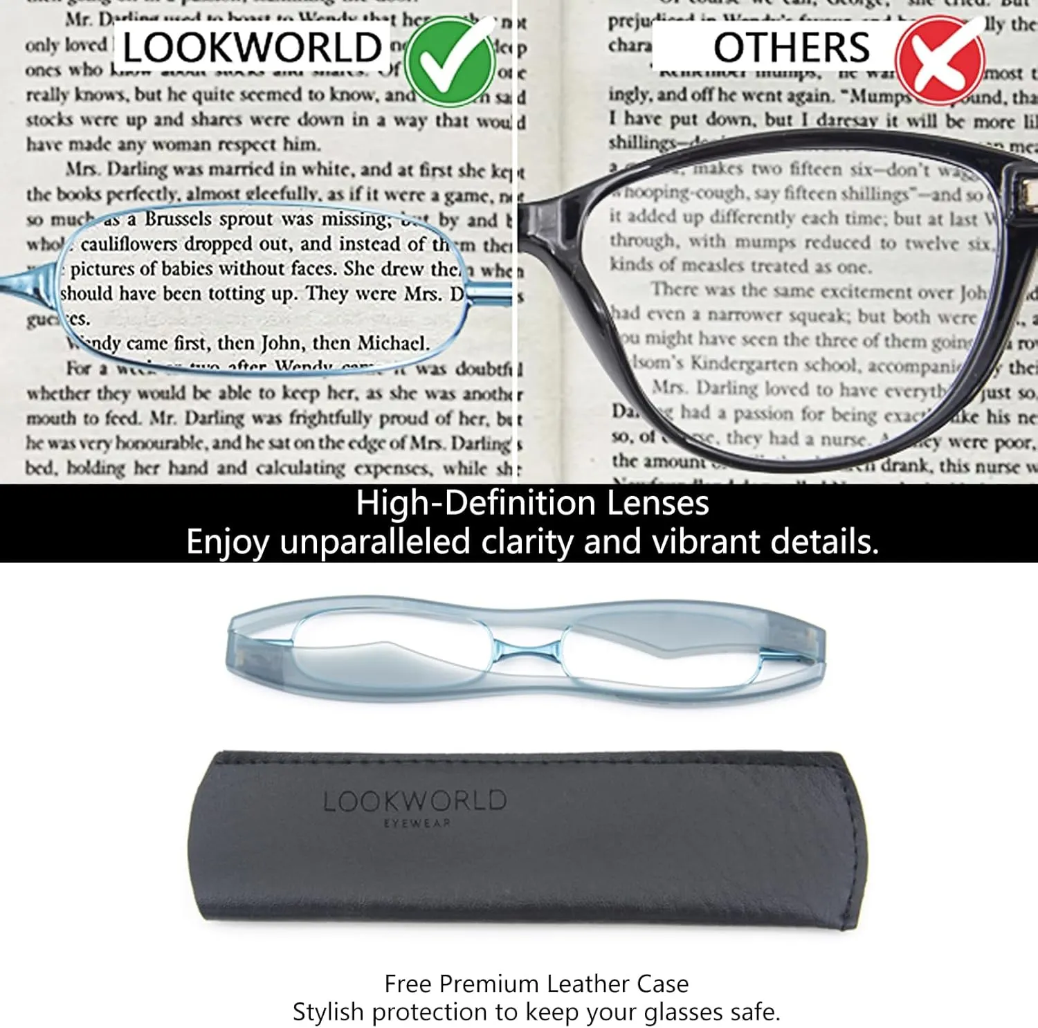 Folding Reading Glasses for Men & Women – Foldable, Compact, Thin, Portable, Small, Travel Mini Slim Pocket Optics