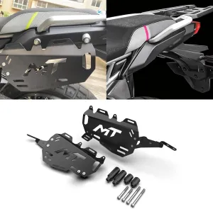 for 450MT 450mt 2024 2025 Accessories Bag Bracket Luggage Rack Extension Side Bag Rack Rear Tail Rack Rear Saddle Bag Bracket Installation Side Box Bracket mounting seat (Black)