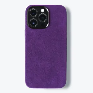 for Alcantara Full-Wrap Phone Case for iPhone 16 Series, Compatible with Mag-Safe Wireless Charging, Handmade Full-Wrap Italian Synthetic Suede Cover (for iPhone 16 Pro Max, Indigo)