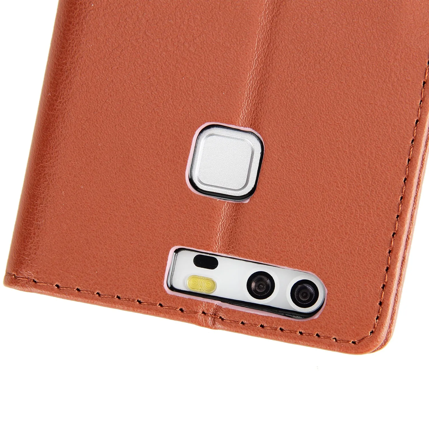 For Huawei P9 plus PU Leather Smart Phone Case Protective Cover with Buckle & 3 Card Position  Rose gold