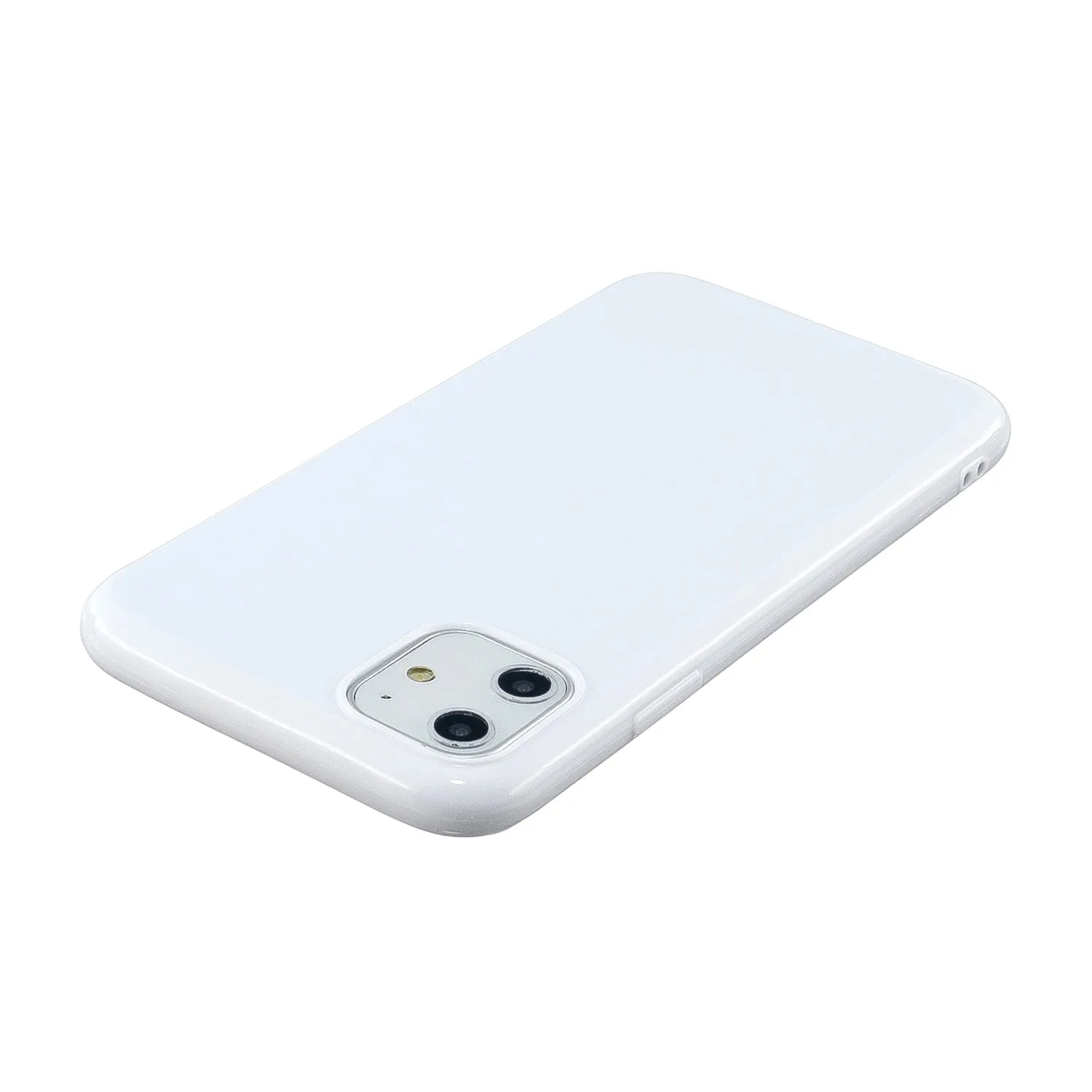 For iPhone 11/11 Pro/11 Pro Max Smartphone Cover Slim Fit Glossy TPU Phone Case Full Body Protection Shell Milk white