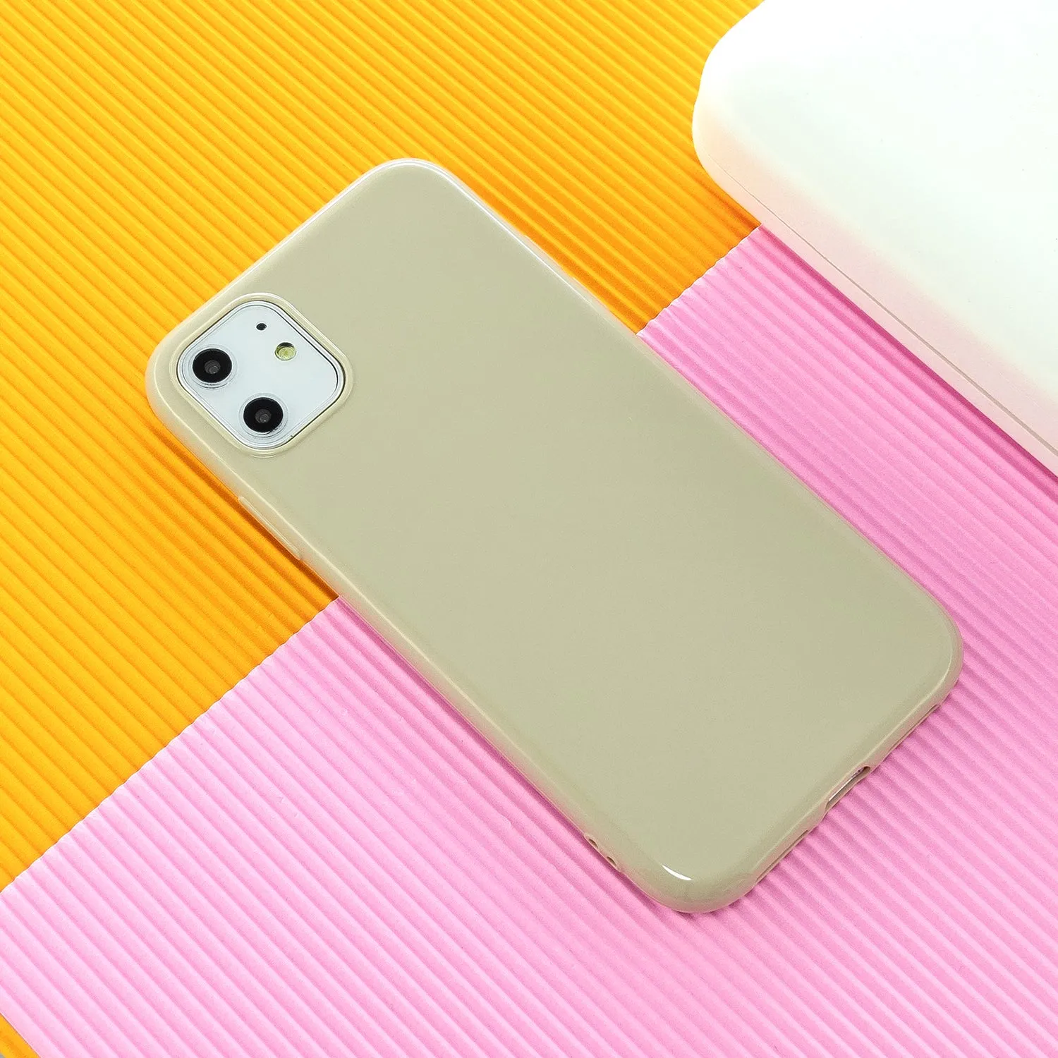 For iPhone 11/11 Pro/11 Pro Max Smartphone Cover Slim Fit Glossy TPU Phone Case Full Body Protection Shell Rose pink