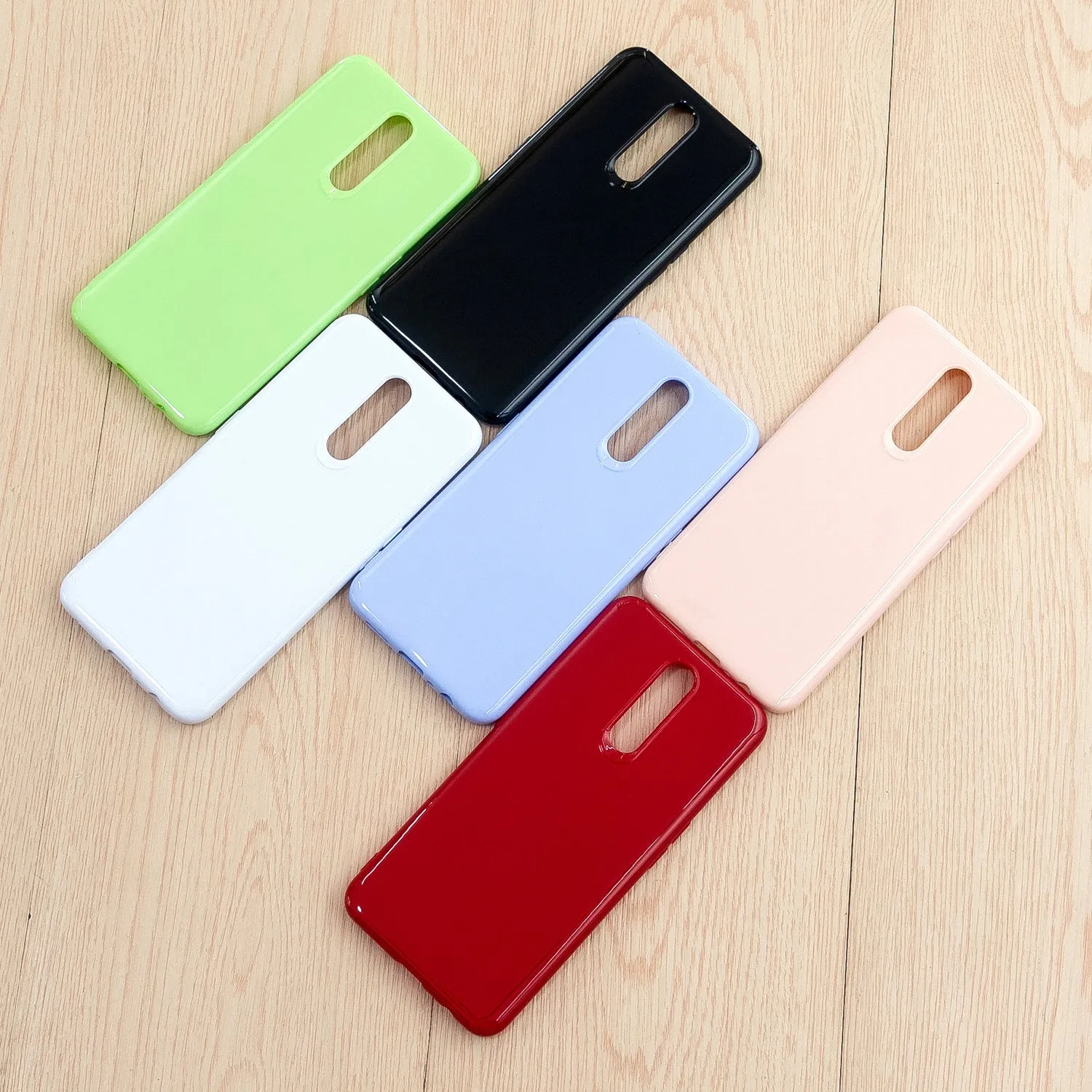 For OPPO F11/F11 Pro Cellphone Cover Glossy TPU Simple Profile Bumper Protective Mobile Phone Case Taro purple