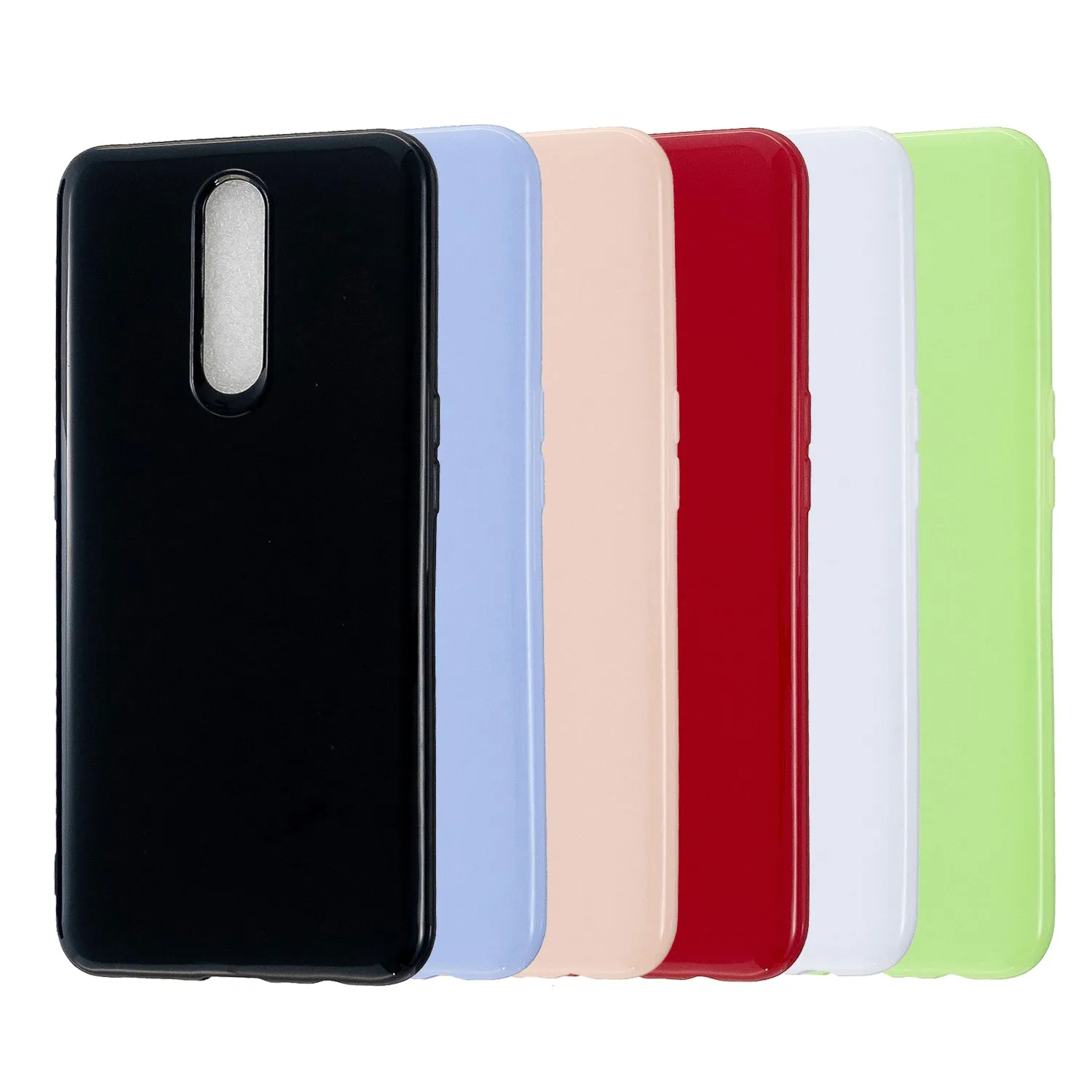 For OPPO F11/F11 Pro Cellphone Cover Glossy TPU Simple Profile Bumper Protective Mobile Phone Case Taro purple