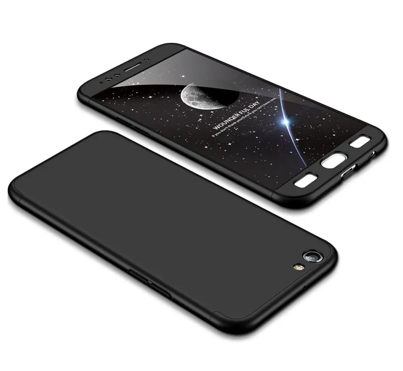For OPPO F3/A77(International) Slim 3 in 1 Hybrid Hard Case Full Body 360 Degree Protection Back Cover blue