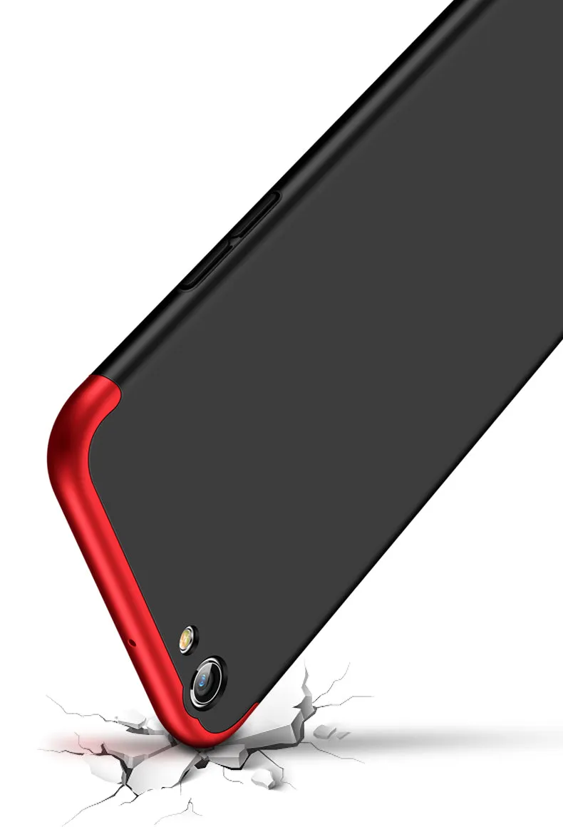 For OPPO F3/A77(International) Slim 3 in 1 Hybrid Hard Case Full Body 360 Degree Protection Back Cover blue