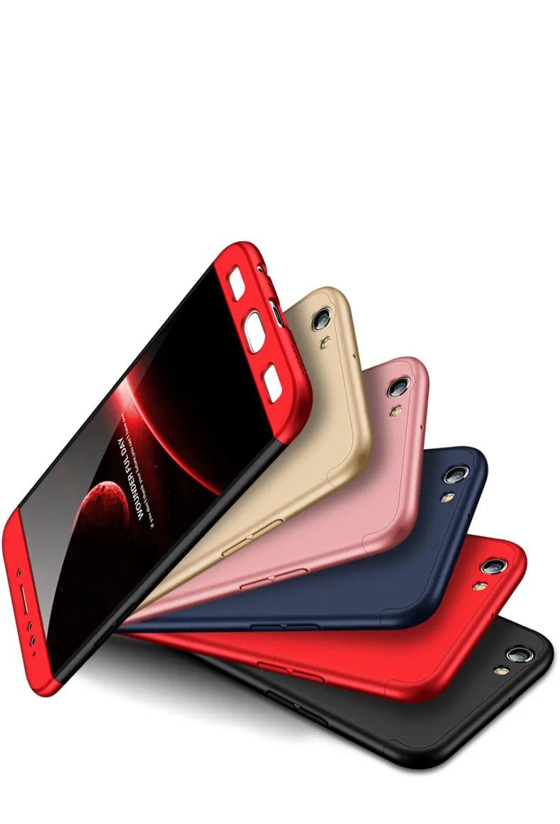 For OPPO F3/A77(International) Slim 3 in 1 Hybrid Hard Case Full Body 360 Degree Protection Back Cover blue