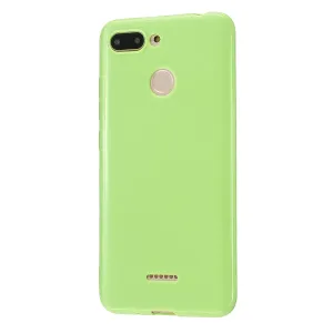 For Redmi 6/6A/6 Pro Cellphone Case Simple Profile Soft TPU Ultra Light Anti-Scratch Phone Cover Fluorescent green