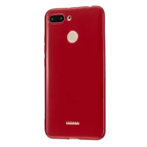 For Redmi 6/6A/6 Pro Cellphone Case Simple Profile Soft TPU Ultra Light Anti-Scratch Phone Cover Rose red