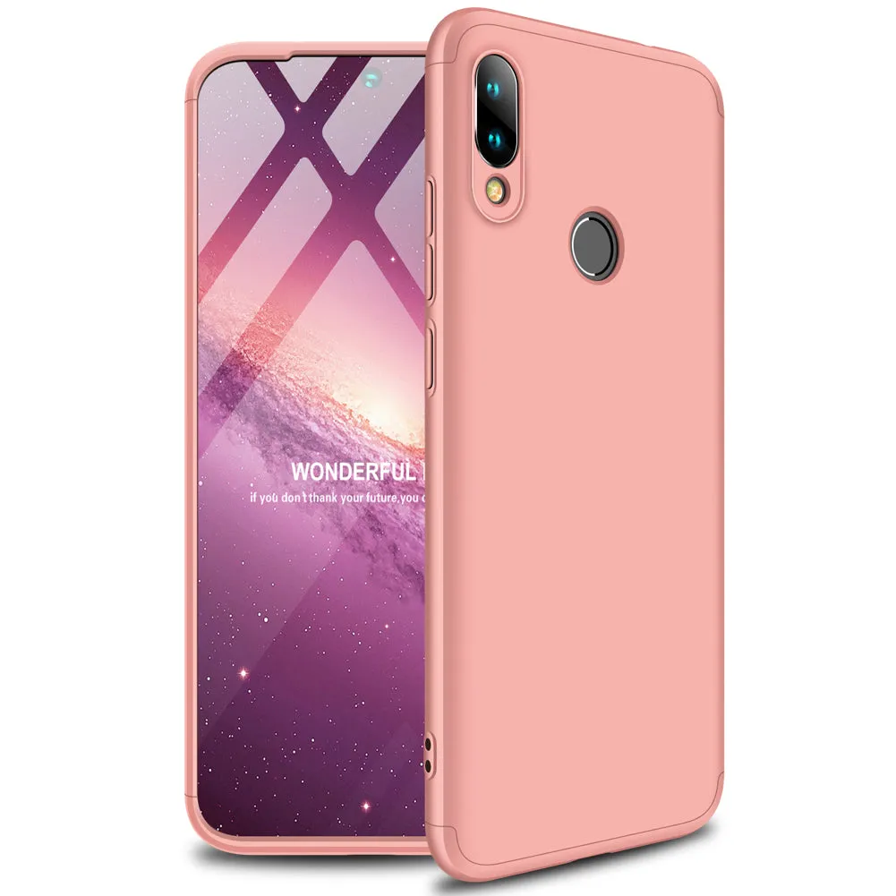 for Redmi NOTE 7 Ultra Slim PC Back Cover Non-slip Shockproof 360 Degree Full Protective Case Blue black blue_Redmi NOTE 7