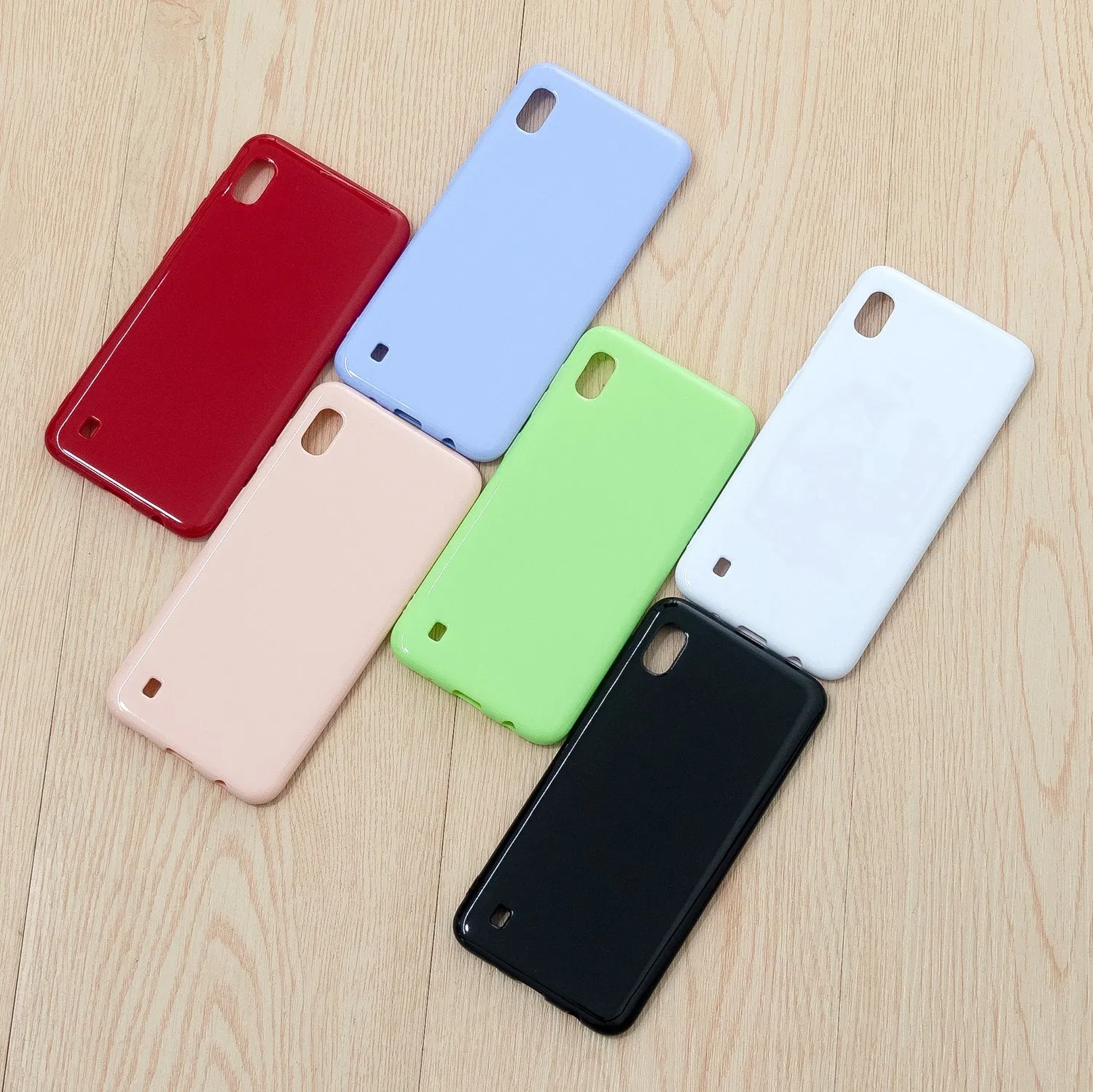 For Samsung A10/A20/A30/A50 Phone Case Soft TPU Overal Protection Precise Cutouts Easy to Install Cellphone Cover  Fluorescent green