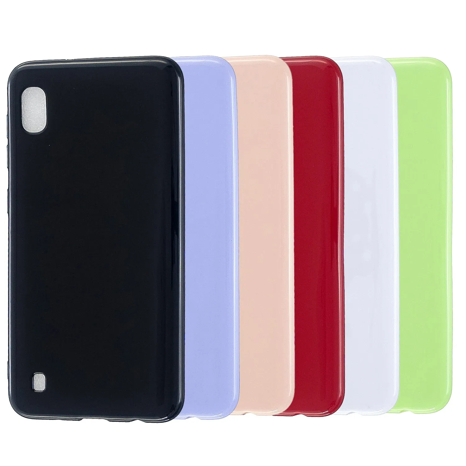 For Samsung A10/A20/A30/A50 Phone Case Soft TPU Overal Protection Precise Cutouts Easy to Install Cellphone Cover  Fluorescent green