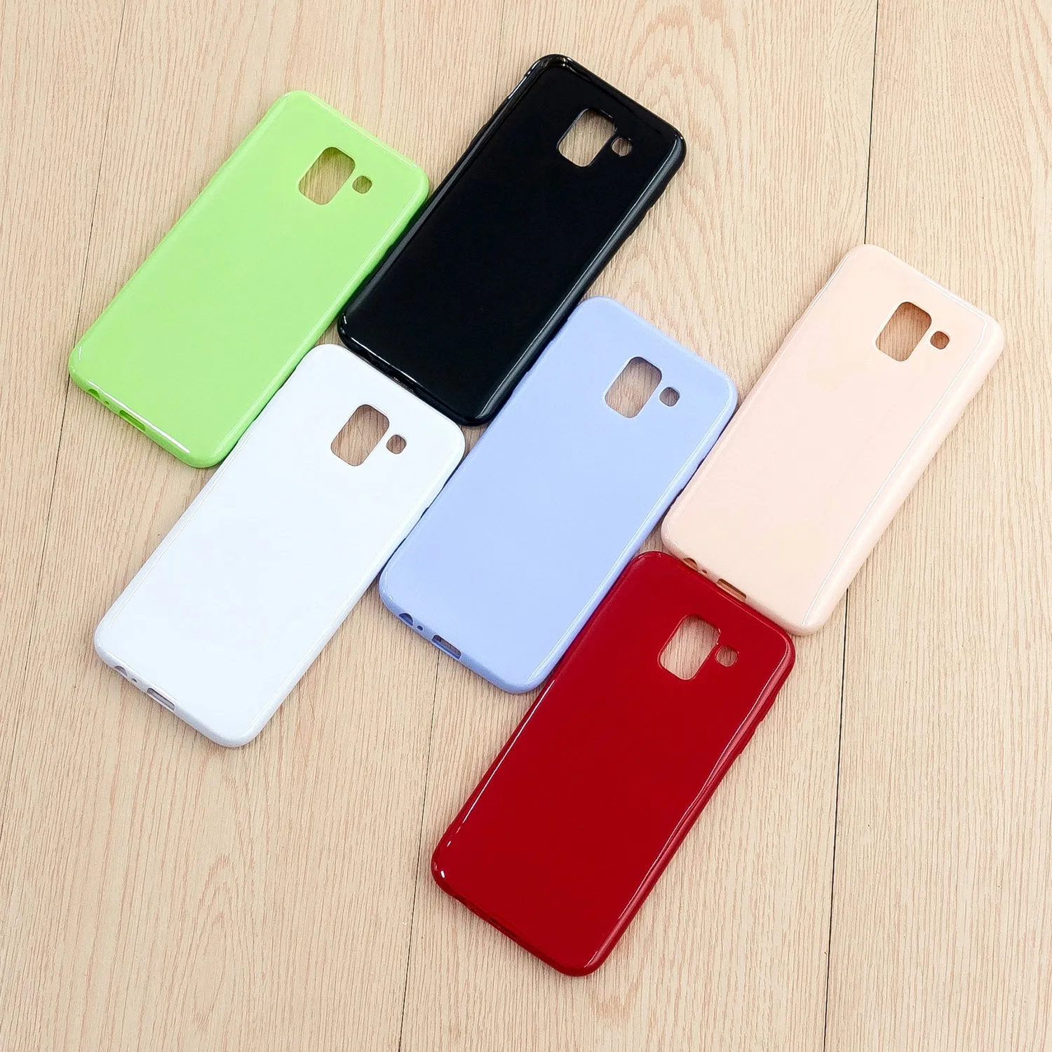 For Samsung A6/A6 Plus 2018 Smartphone Case Soft TPU Precise Cutouts Full Body Protection Mobile Phone Shell Rose red