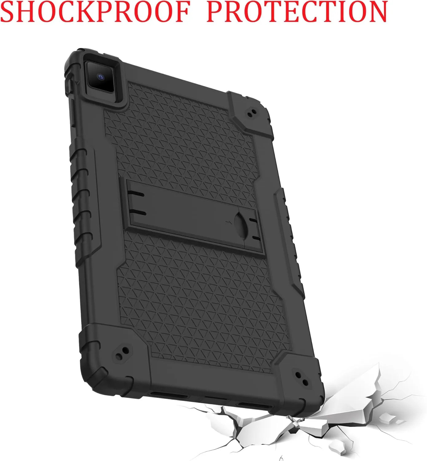 for TCL TAB 10 NXTPAPER 5G 10.4 Inch Tablet Case with Shoulder Strap Hard Back Hybrid Shockproof Kids Friendly Case for TCL TAB 10 NXTPAPER 5G 10.4 Inch Model 9199S Tablet (Black/Black)