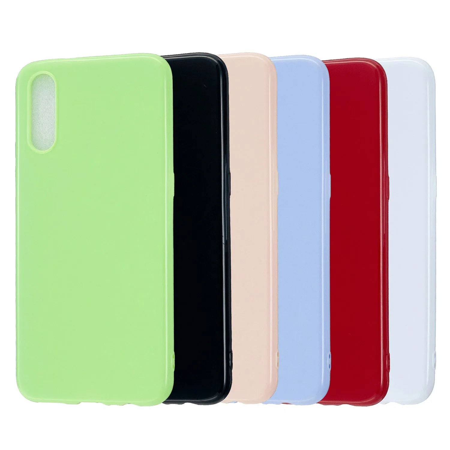 For VIVO IQOO Neo/Y97 Glossy TPU Phone Case Mobile Phone Soft Cover Anti-Slip Full Body Protection Sakura pink