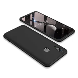For VIVO V9/Y85/Z1 Slim 3 in 1 Hybrid Hard Case Full Body 360 Degree Protection Back Cover black