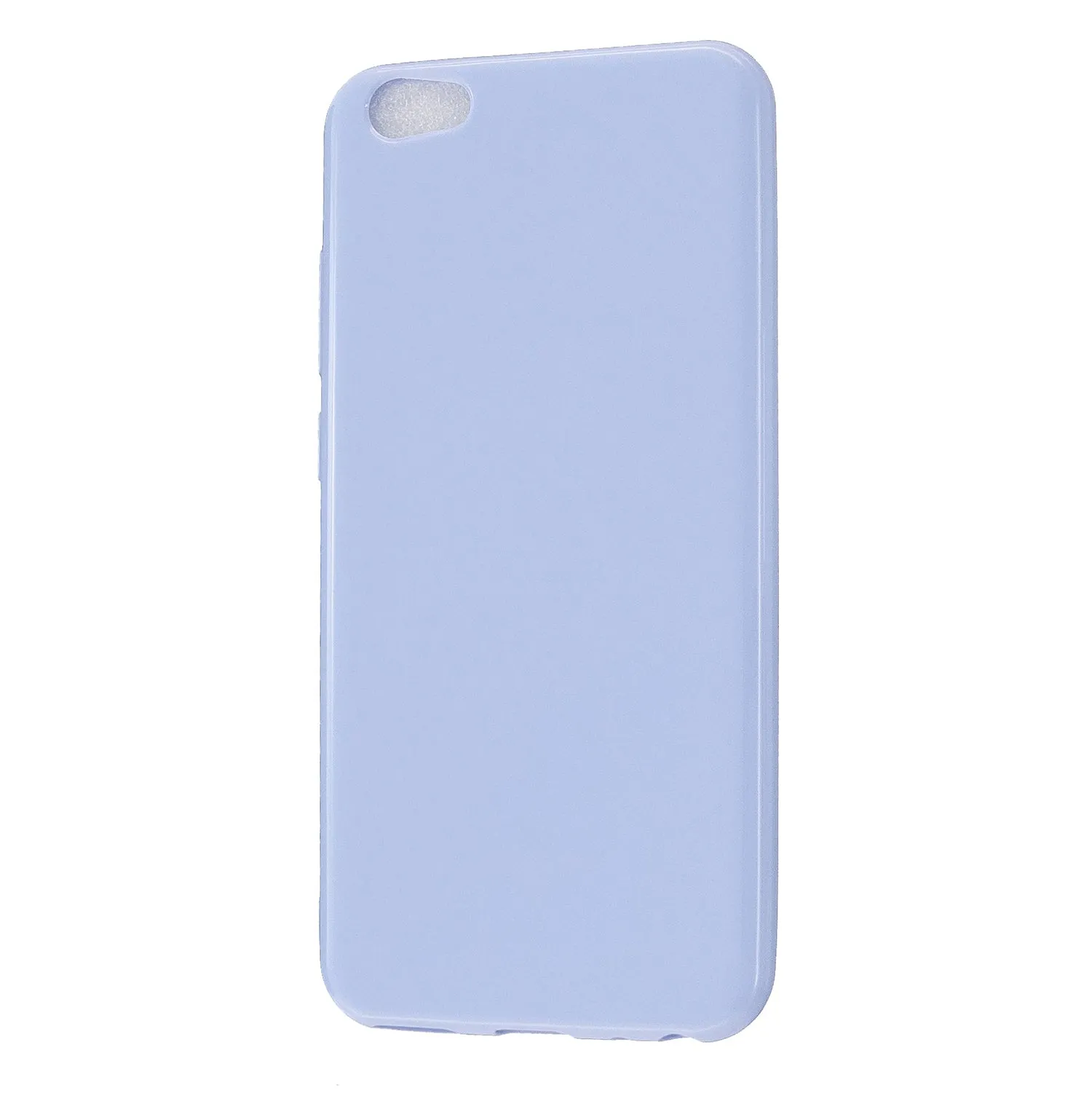 For VIVO Y67/Y71 Cellphone Cover Glossy TPU Phone Case Anti-Dust Stain-proof Easy Install Screen Protector Taro purple
