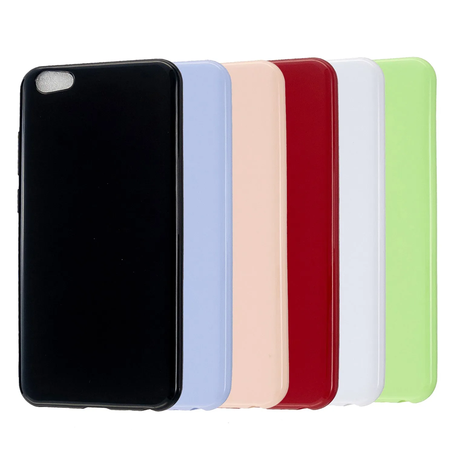 For VIVO Y67/Y71 Cellphone Cover Glossy TPU Phone Case Anti-Dust Stain-proof Easy Install Screen Protector Taro purple