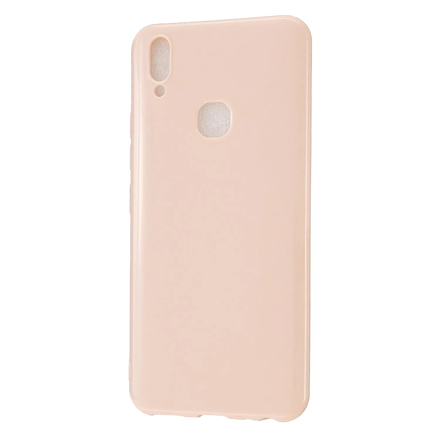 For VIVO Y93/Y95 Mobile Phone Case Glossy Finish Lightweight TPU Cellphone Cover Anti-scratch Overal Protection Shell Sakura pink