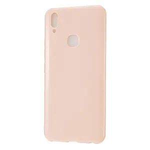 For VIVO Y93/Y95 Mobile Phone Case Glossy Finish Lightweight TPU Cellphone Cover Anti-scratch Overal Protection Shell Sakura pink